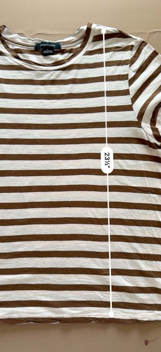 Set of 2 Sanctuary The Perfect Tee Striped Short Sleeve Crew Neck T-Shirt - Picture 6 of 11